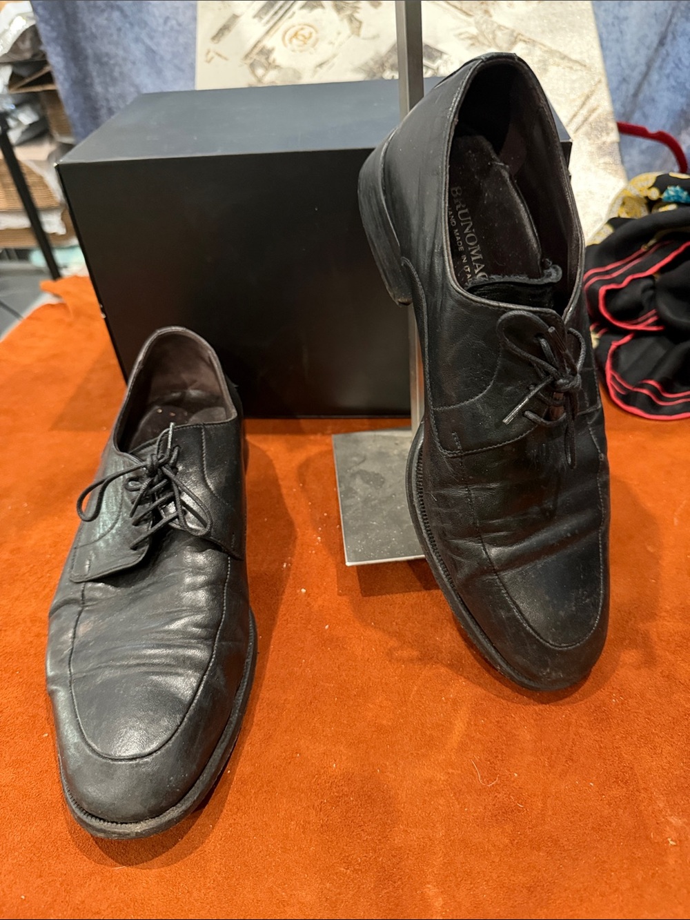 Bruno Magli Black‎ Leather Oxford Shoes